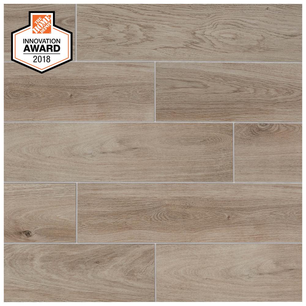 Lifeproof Blonde Wood 6 In X 24 In Glazed Porcelain Floor And