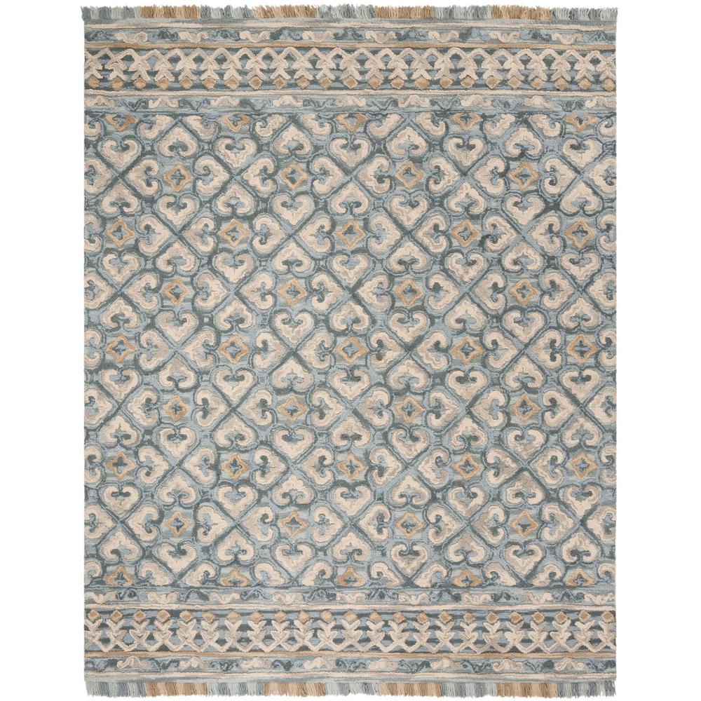 Safavieh Blossom Light Beige Blue 8 Ft X 10 Area Rug