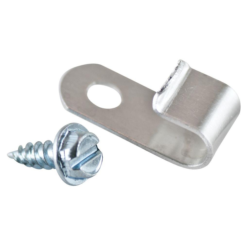 Commercial Electric Telephone Wire Nail In Clips White 20 Pack