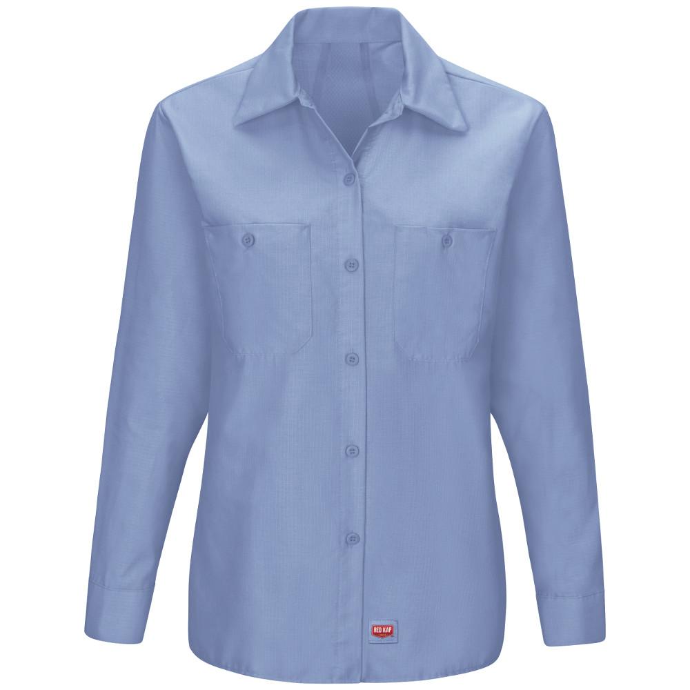 Red Kap Womens Long Sleeve Ten Button Chef Coat with Mimix and Oilblok
