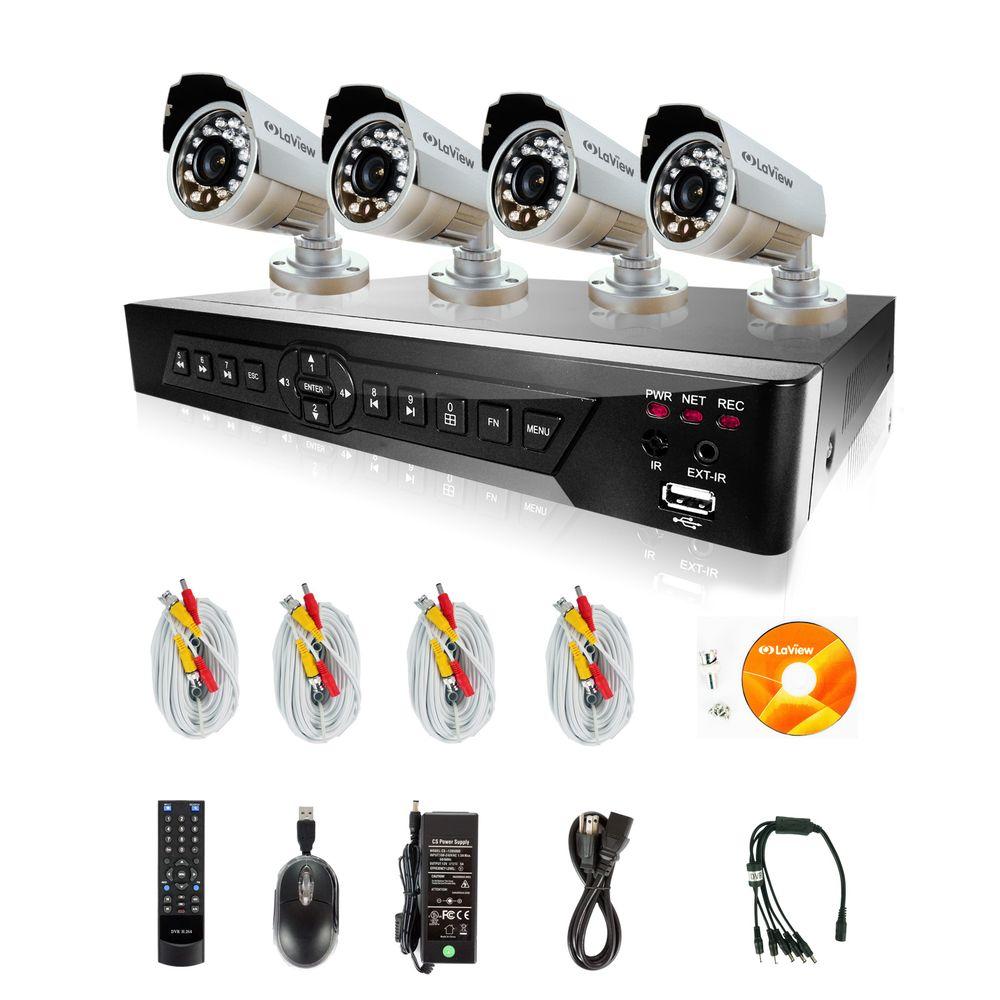 LaView 16Channel Surveillance System with 500GB HDD and (4) 600TVL