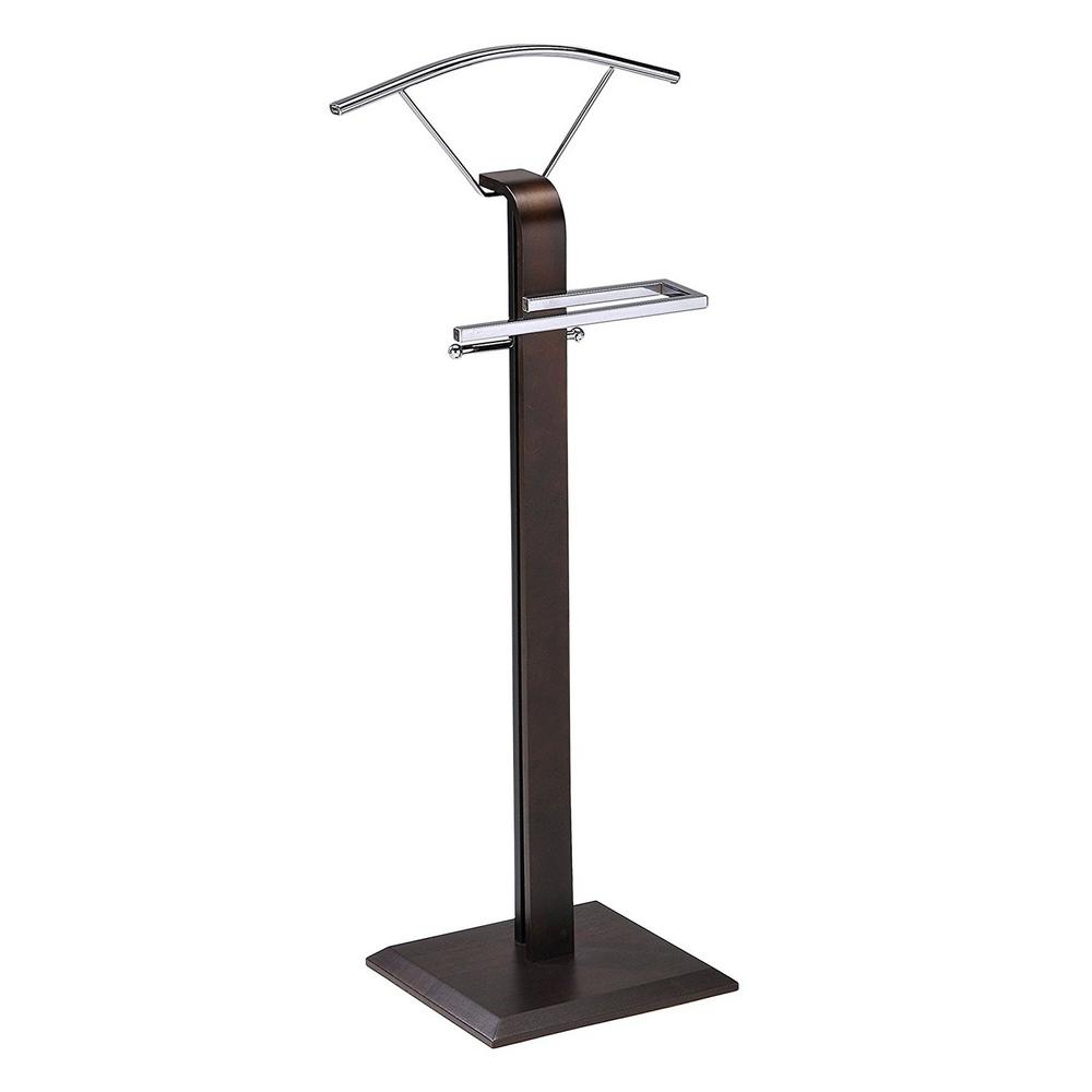 Home Garden Kings Brand Furniture Modern Chrome Walnut Suit Rack Valet Stand Coat Hat Racks Home Garden Kings Brand Furniture, Kings Brand Furniture