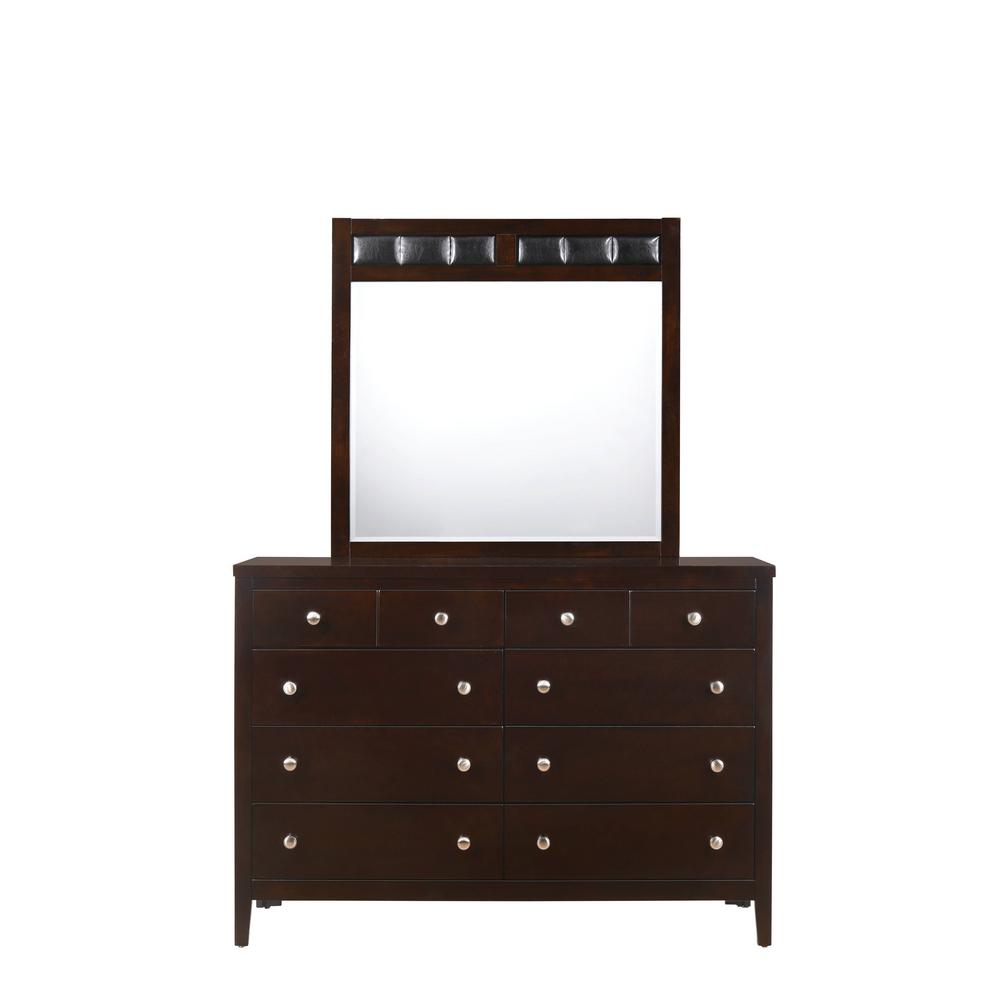 Progressive Furniture Athena 6 Drawer Dark Chocolate Dresser With