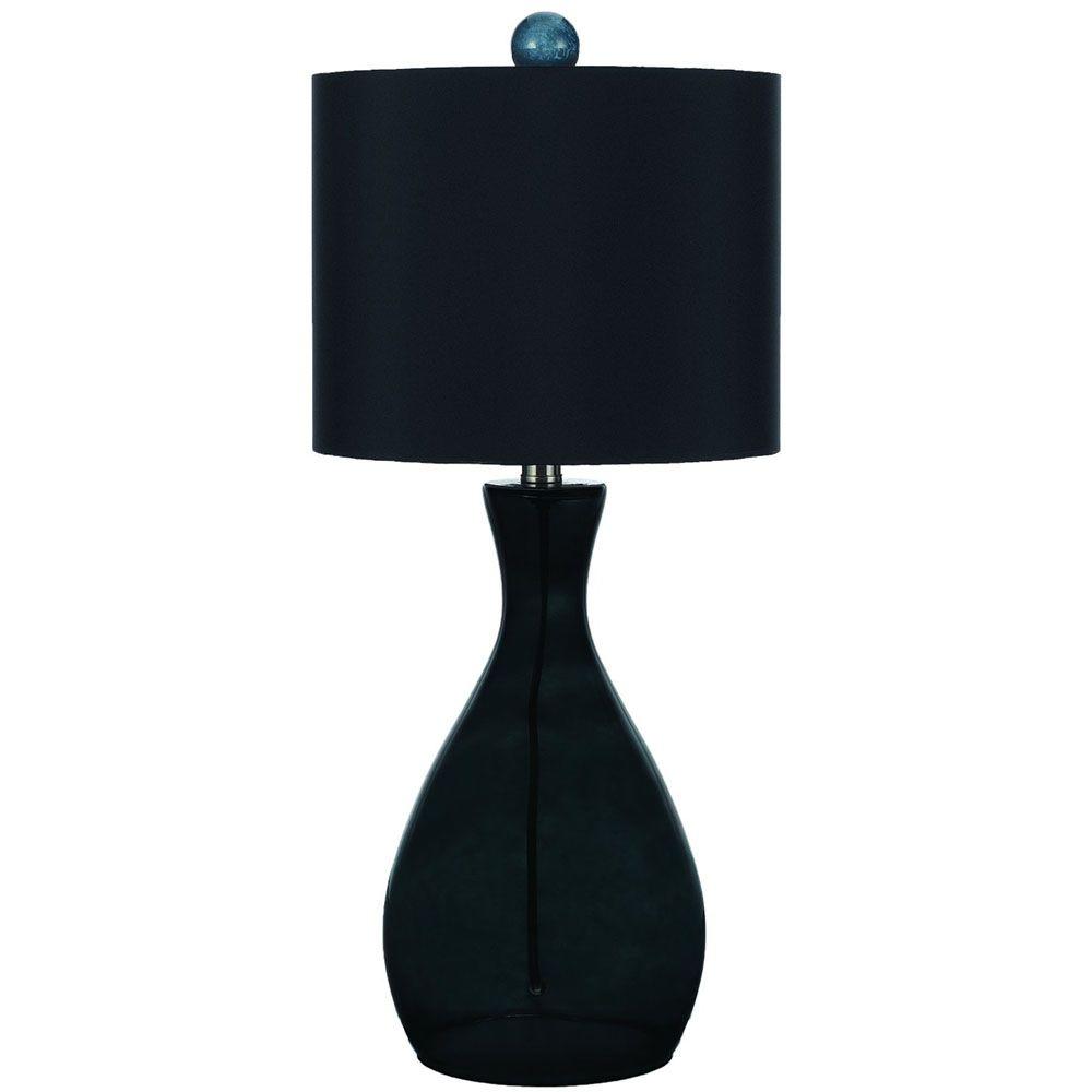 Af Lighting Mercer 26 In Smoke Dark Green Hand N Glass Table Smoke Dark Green Hand N Glass Table Lamp