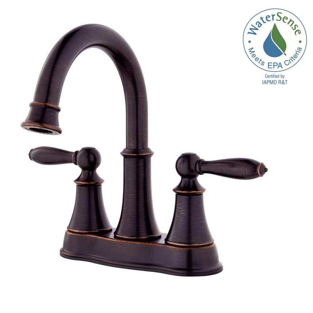 Pfister Courant 4 In Centerset 2 Handle Bathroom Faucet In Tuscan