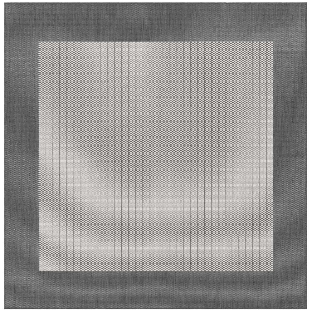 Recife Checkered Field Grey White 8 Ft X Square Indoor Outdoor Area Rug