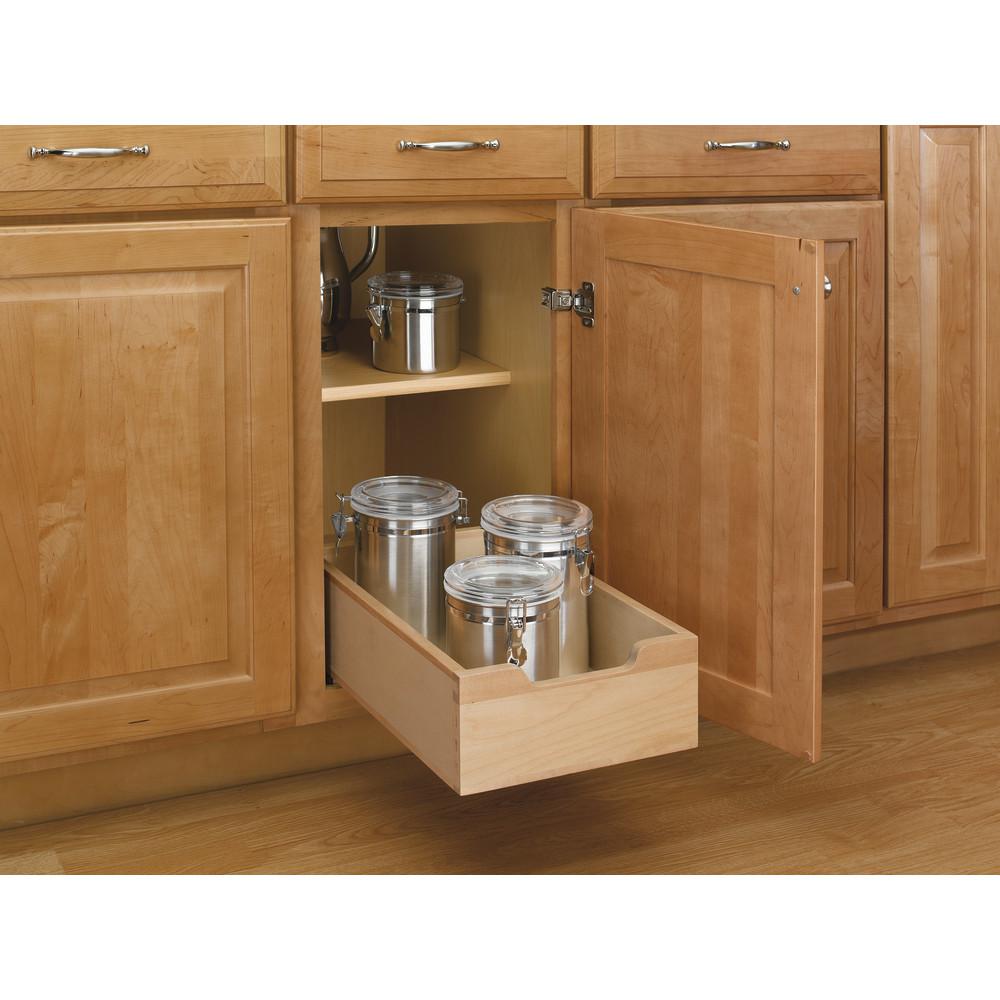 Rev A Shelf 5 62 In H X 11 In W X 18 5 In D Small Wood Base Cabinet Pull Out Drawer 4wdb 12 The Home Depot