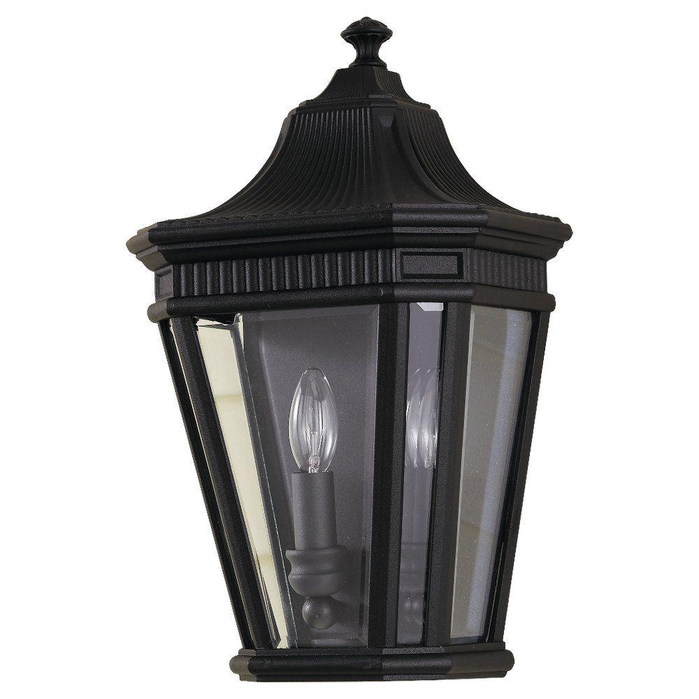 Feiss Cotswold Lane 2Light Black Outdoor Wall Lantern