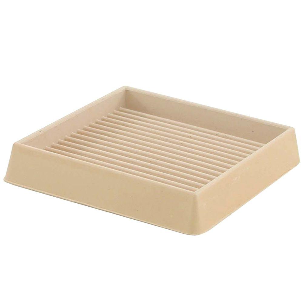 Everbilt 3 in. OffWhite Smooth Rubber Furniture Cups (2 per Pack