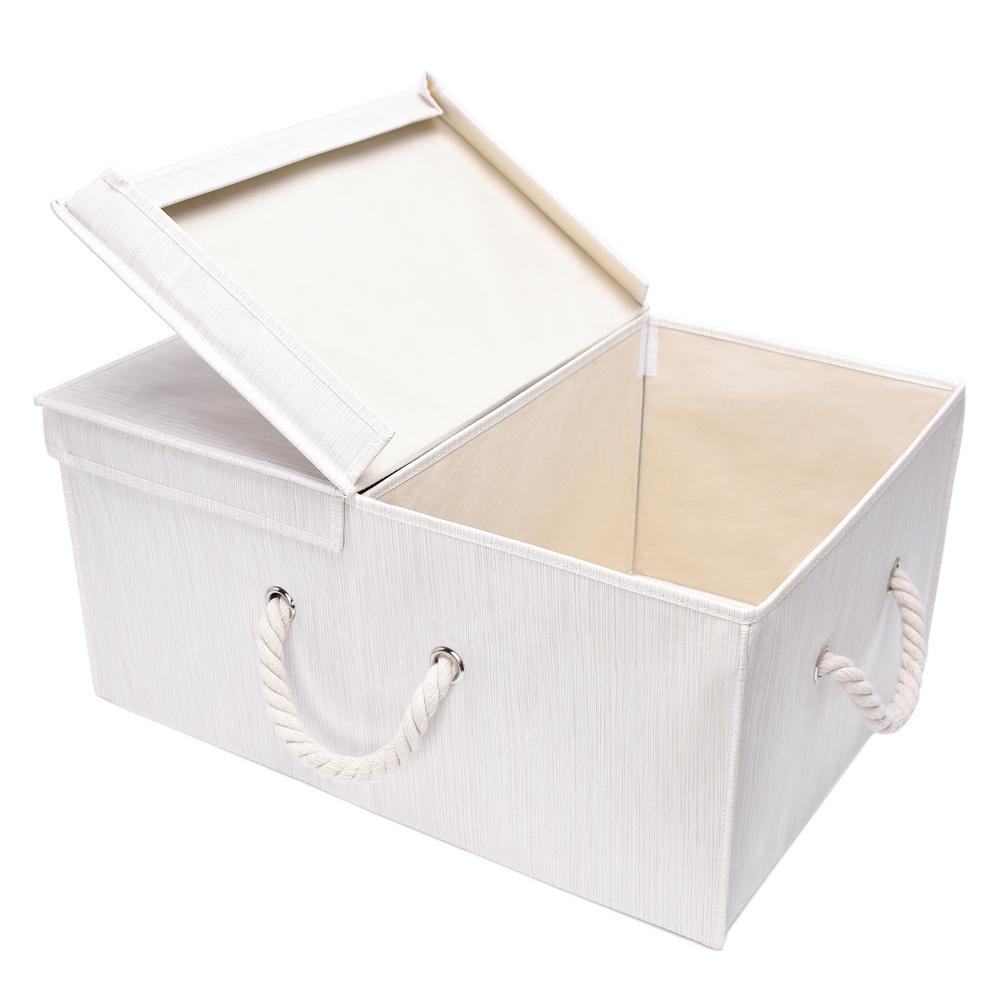 StorageWorks 65 l Foldable Polyester Storage Bin with Cotton Rope