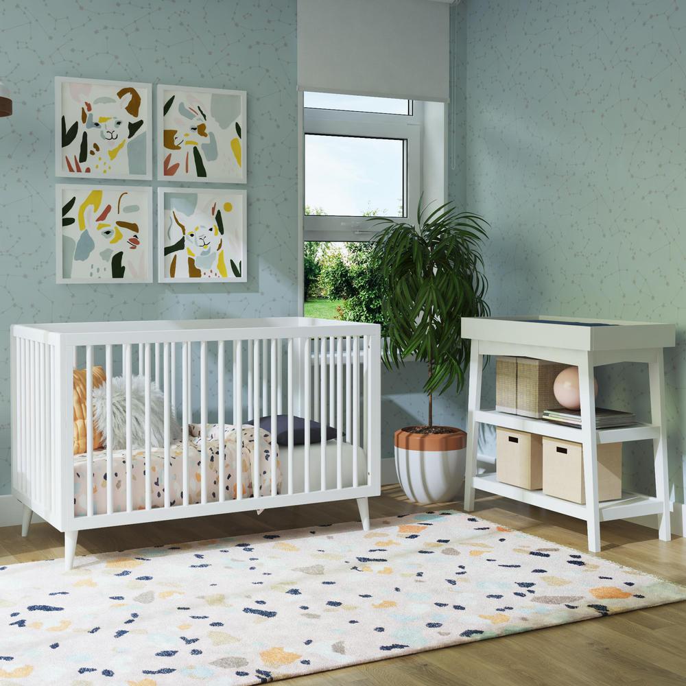 white crib nursery