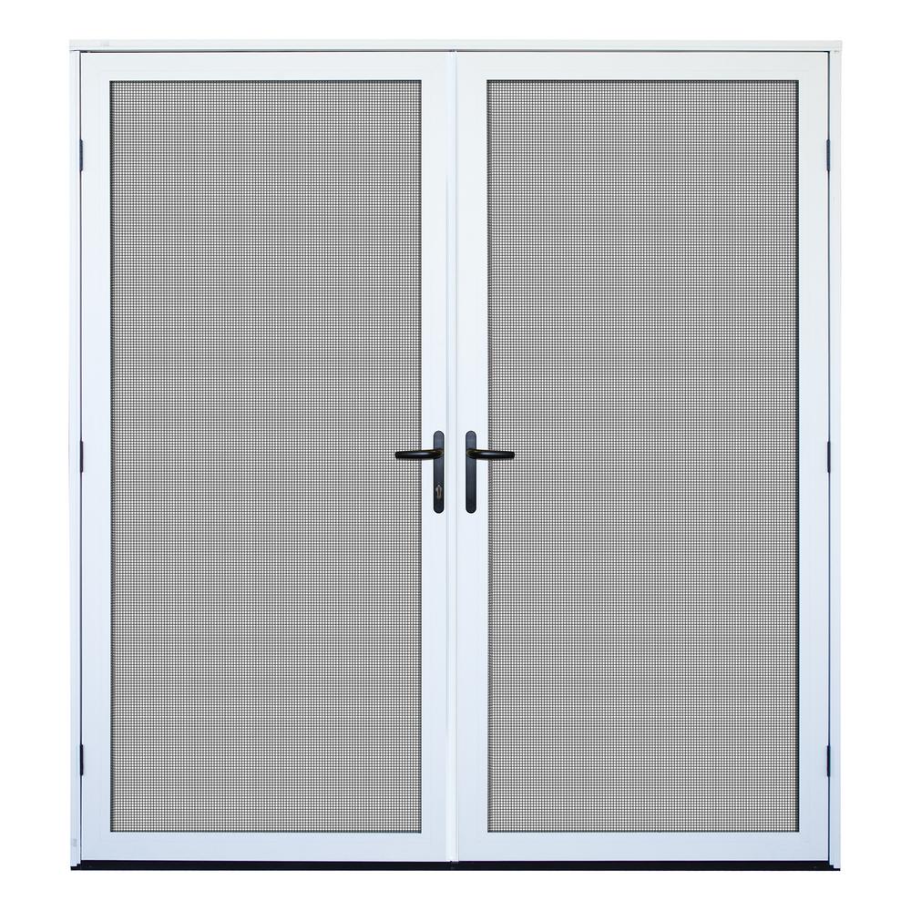 Unique Home Designs 72 in. x 80 in. White Sliding Ultimate Security
