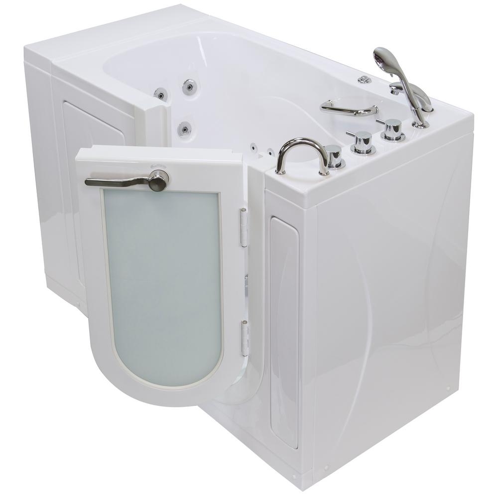 Ella Monaco Acrylic 52 in. Walk-In Whirlpool Bath in White ...