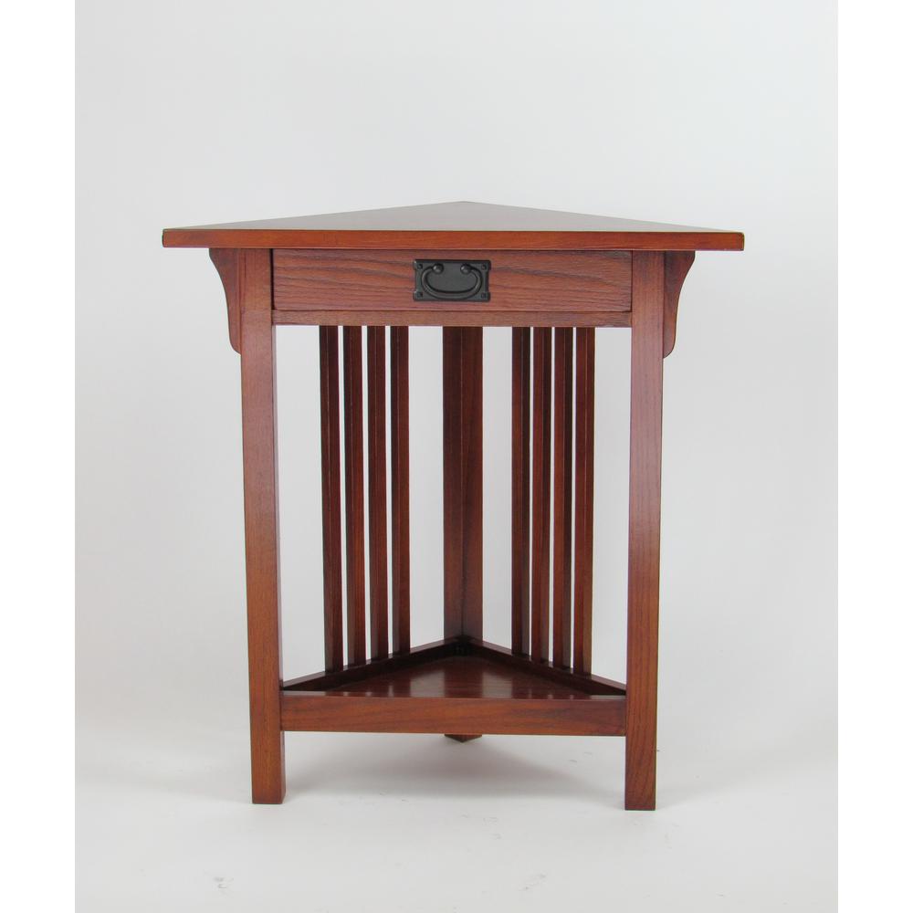 Wayborn Oak Corner Table 9009 The Home Depot Wayborn Oak Corner Table