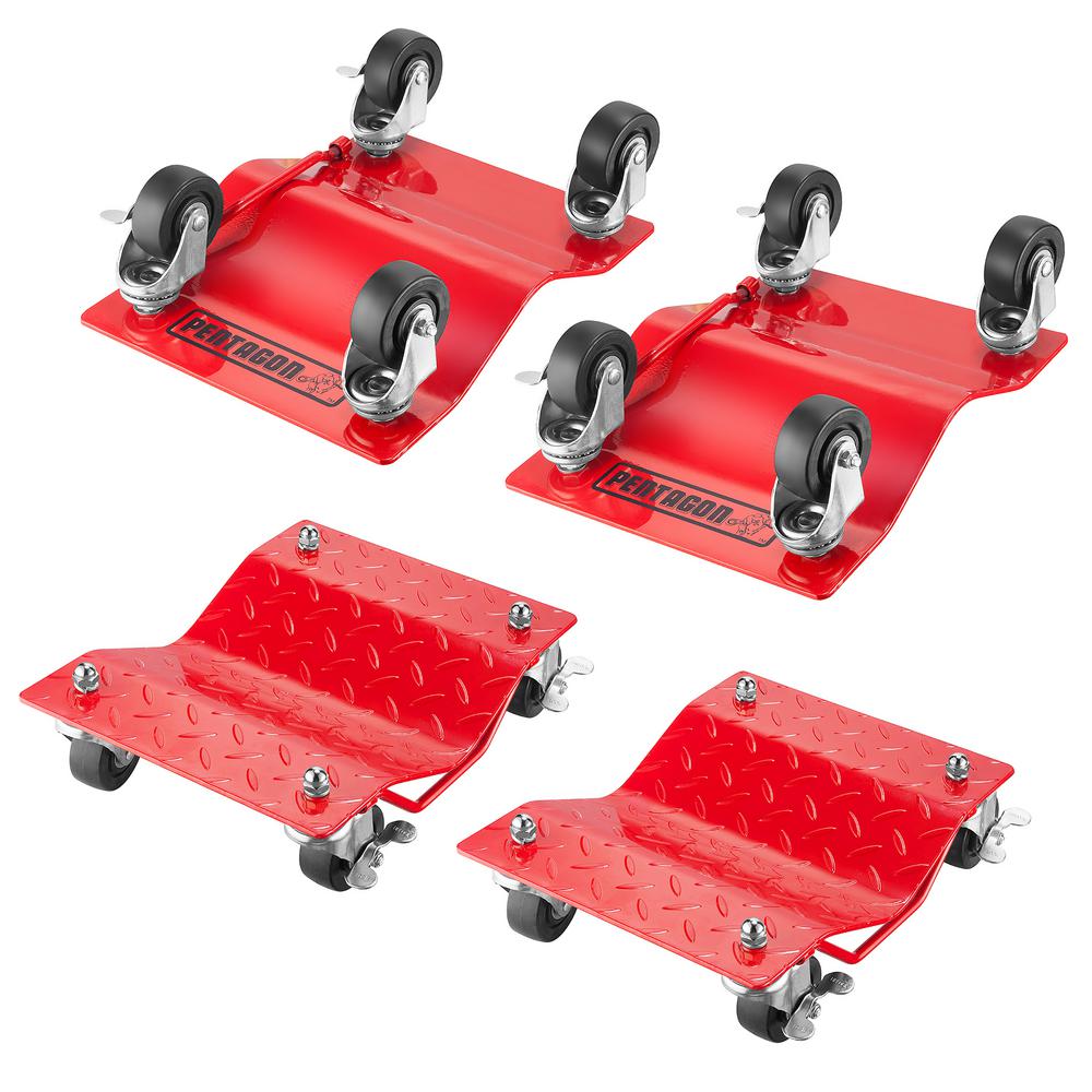 Pentagon Tool Premium Car Tire Dolly 4 Pack Hwd630484 The Home