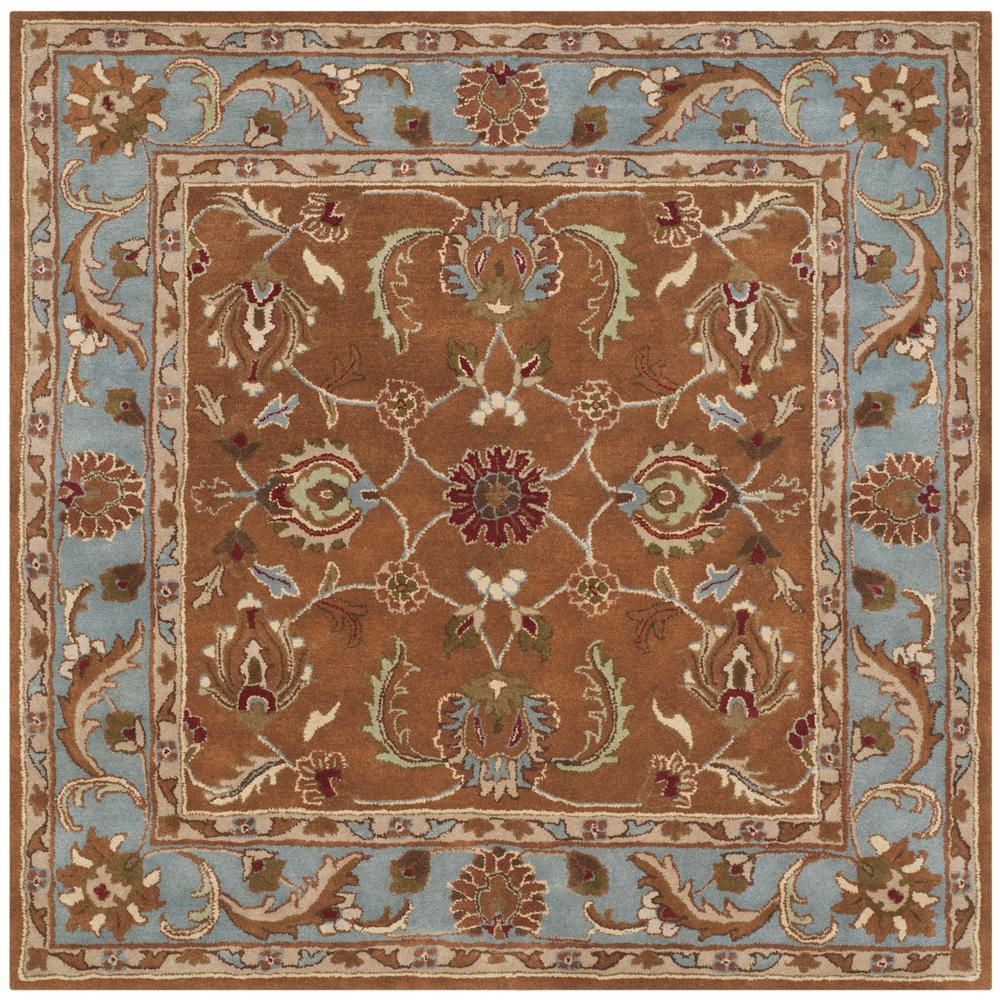 Safavieh Heritage Brown Blue 8 Ft X Square Area Rug