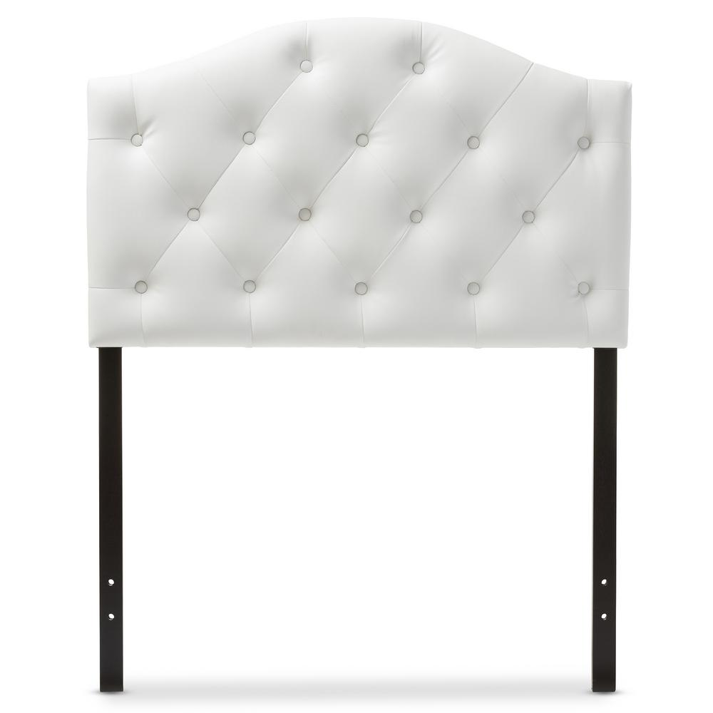 Baxton Studio Myra White Twin Headboard 28862 6969 Hd The Home Depot Baxton Studio Myra White Twin Headboard
