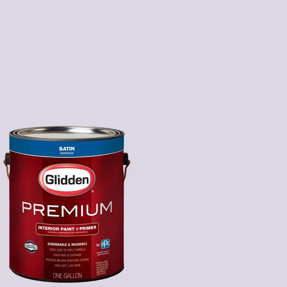 Glidden Premium 1 Gal Hdgv62u Pale Purple Clouds Satin Interior Hdgv62u Pale Purple Clouds Satin Interior Paint With Primer