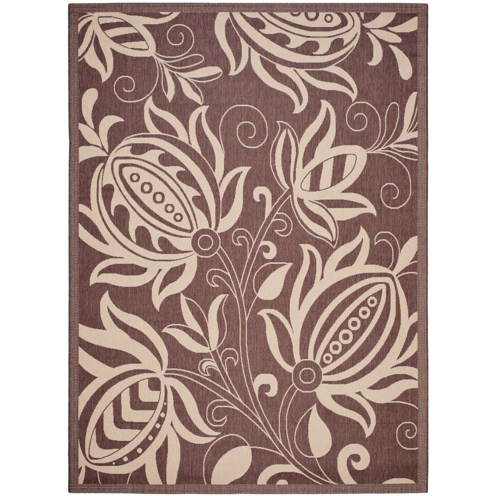 Foss Hobnail Chocolate 6 ft. x 8 ft. Indoor/Outdoor Area Rug