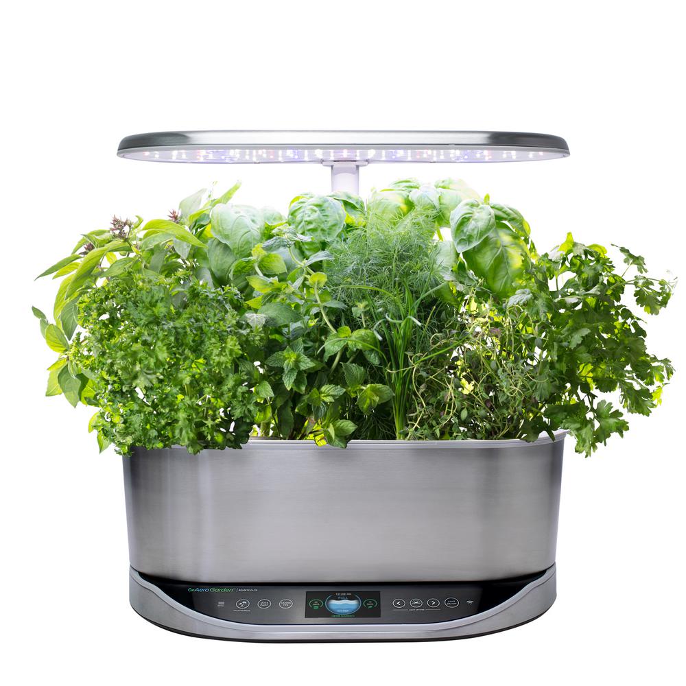 AeroGarden Bounty Elite Stainless Steel - In Home Garden with Gourmet