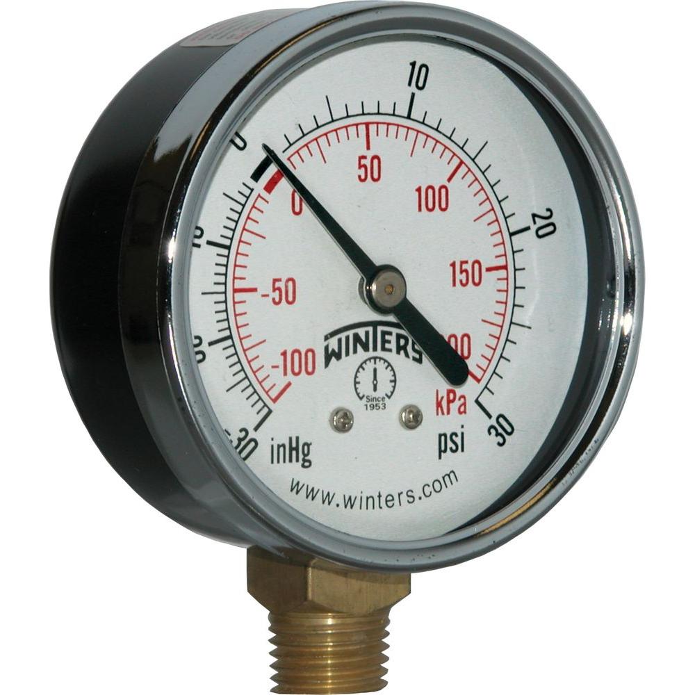 UPC 628311200621 product image for Winters Instruments Meters PEM Series 2.5 in. Black Steel Case Brass Internals P | upcitemdb.com