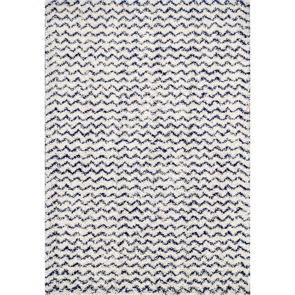 Nuloom Cuellar Chevron Gy Navy 5 Ft X 8 Area Rug