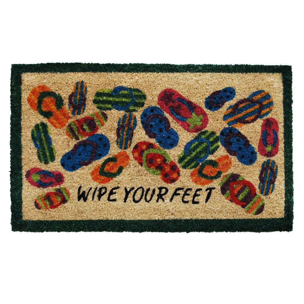 Home More Lots Of Flip Flops Door Mat 17 In X 29 In 120501729