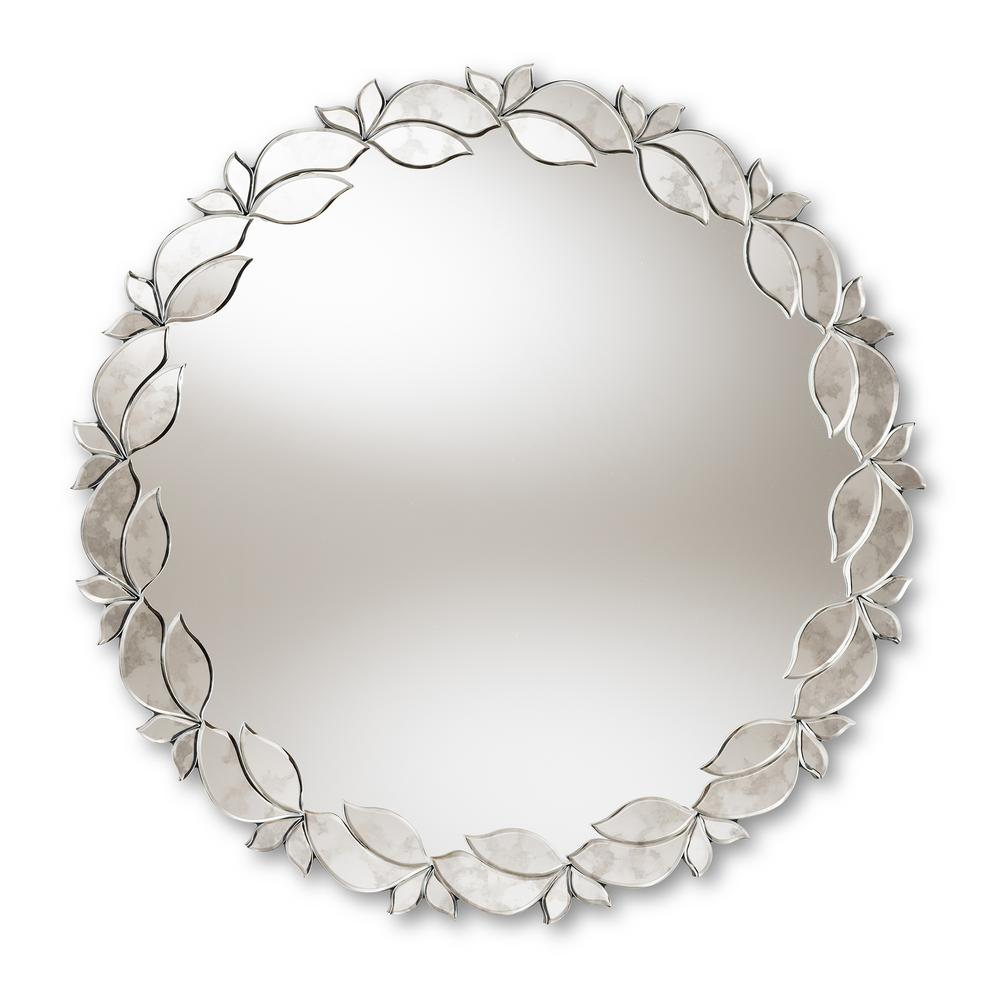 Baxton Studio Luiza Antique Silver Wall Mirror 150 8876 Hd The Baxton Studio Luiza Antique Silver Wall Mirror