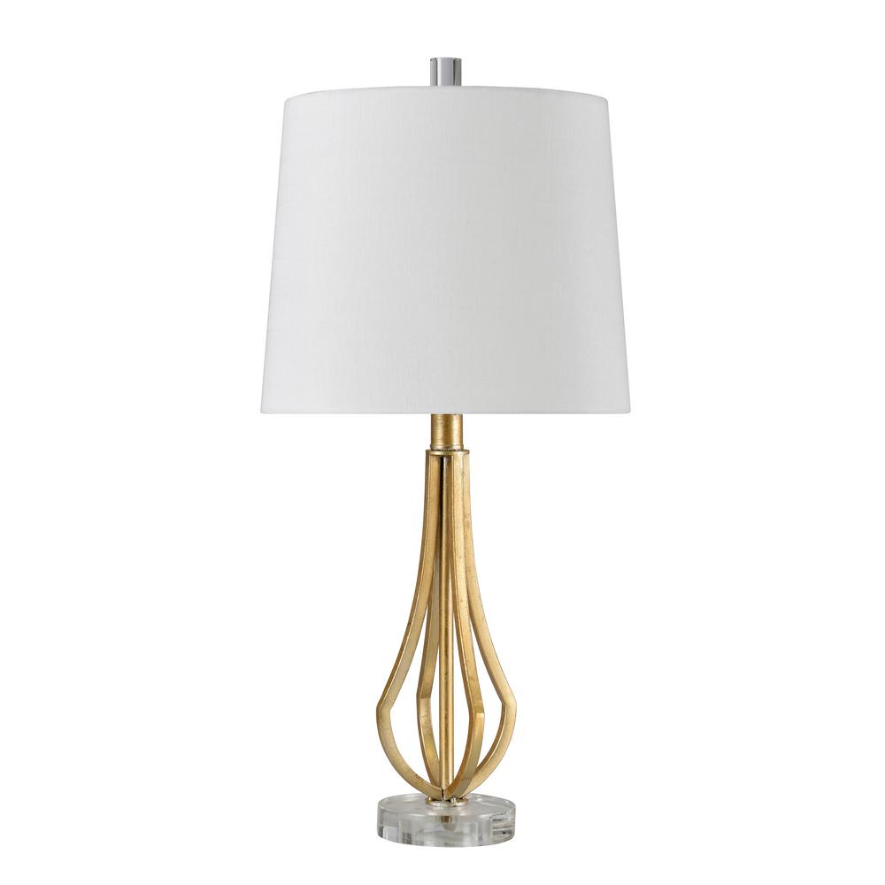 Stylecraft 24 In Antique Gold Table Lamp With Heavy White Antique Gold Table Lamp