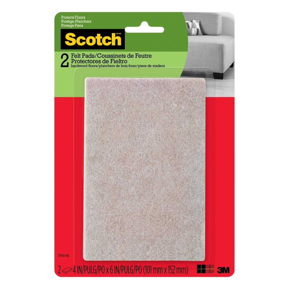 Furniture Accessories Replacement Parts Beige Rectangle Surface Protection Felt Floor Pads