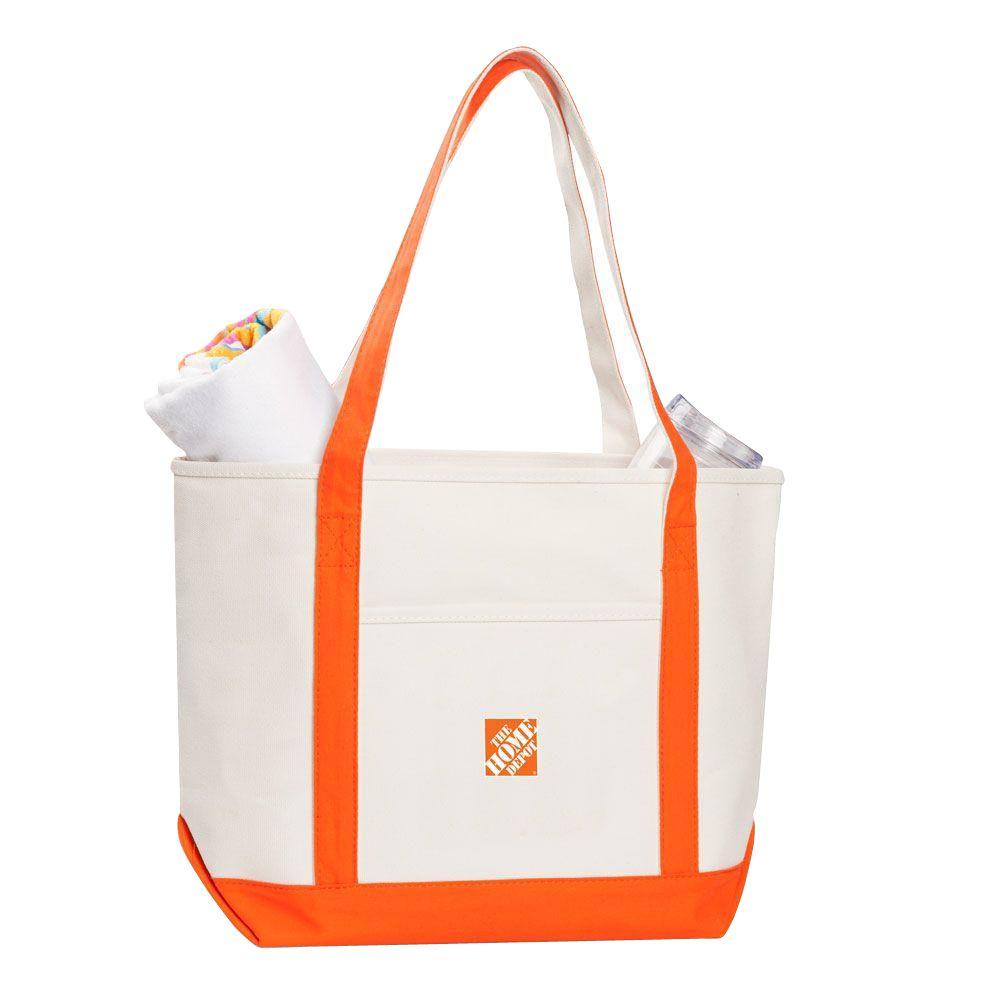 The Home Depot 12 in. Premium Cotton Canvas Boat Tote Bag142435000