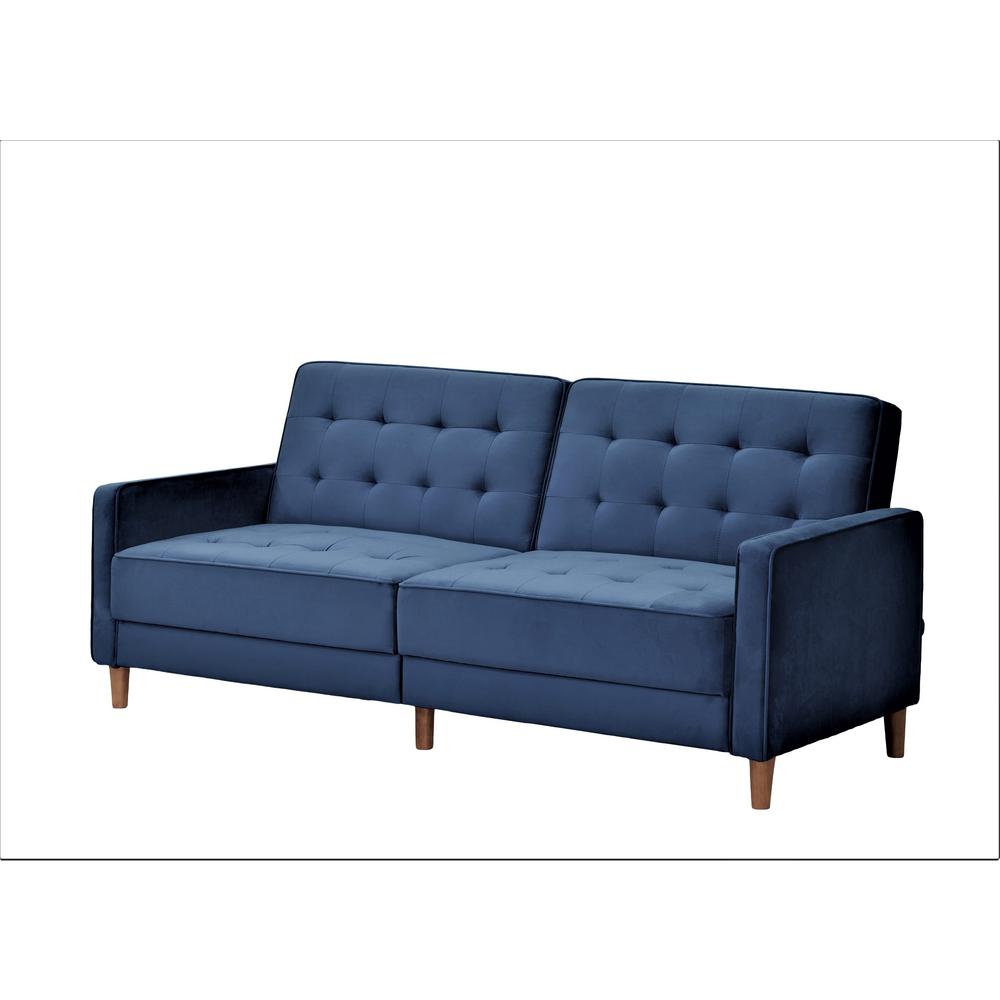 Us Pride Furniture Jonathan Deep Blue Tufted Velvet Sofa Bed Deep Blue Tufted Velvet Sofa Bed