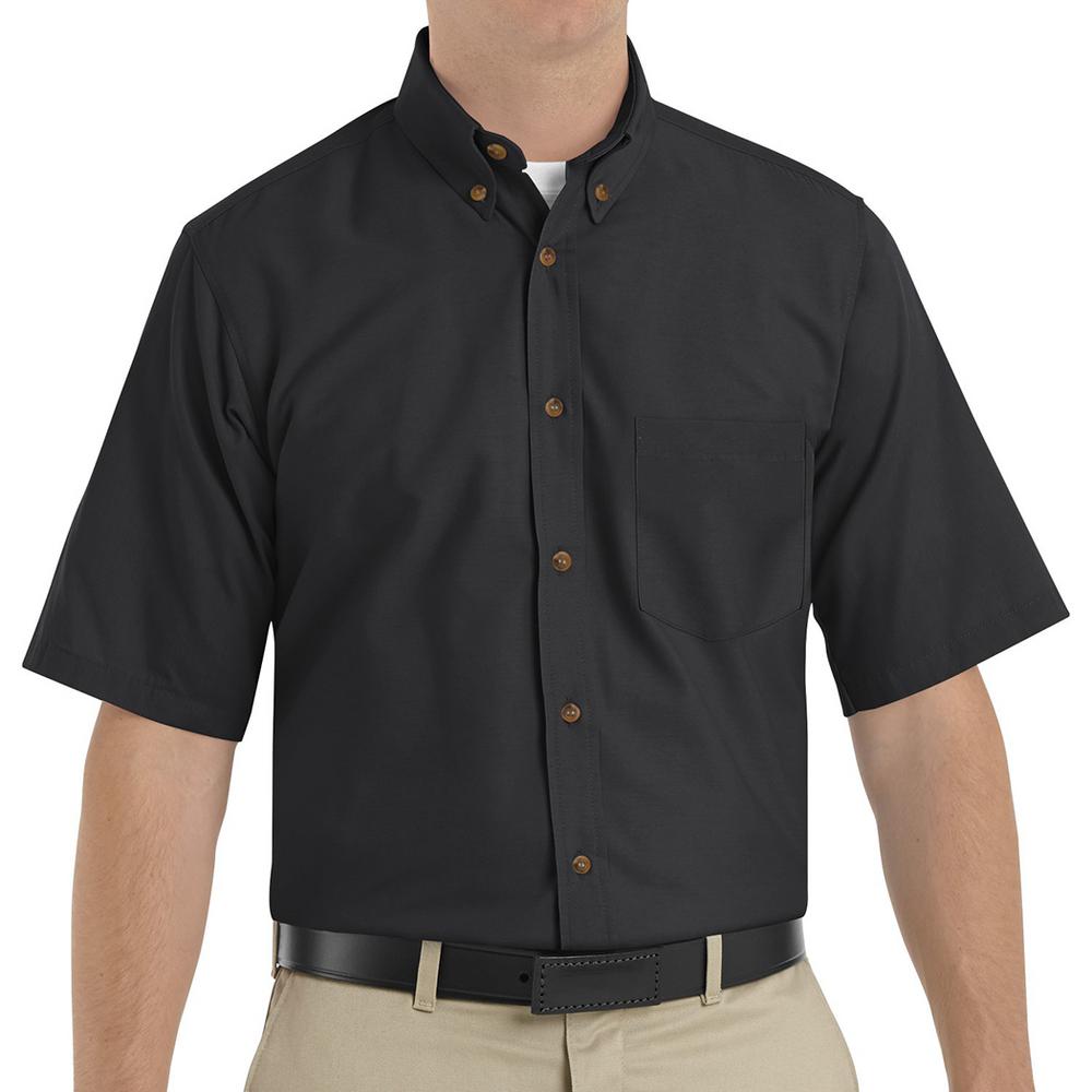 Red Kap Mens Poplin Dress Shirt Black 5X-Large
