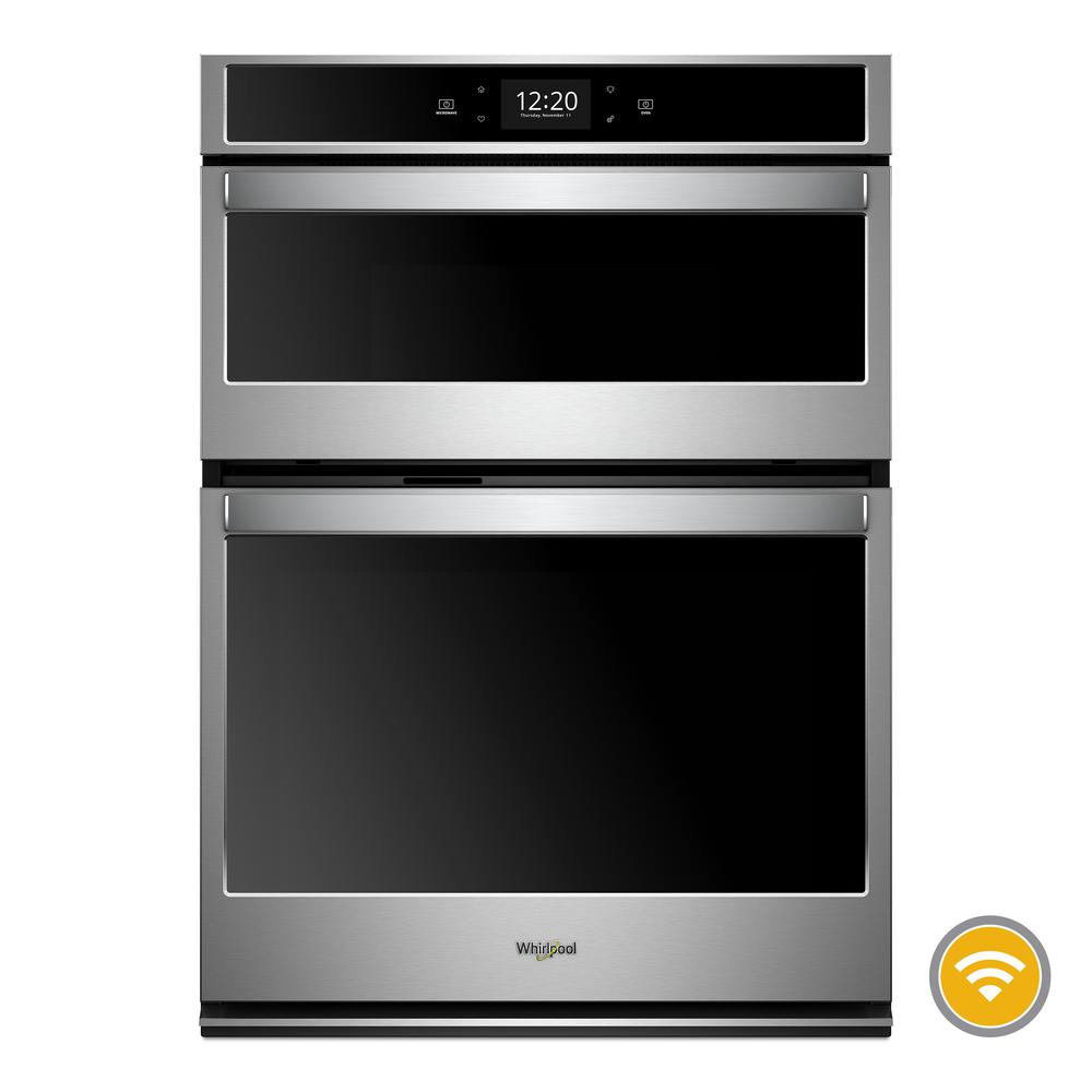 Whirlpool 27 In Electric Smart Convection Wall Oven With Built Whirlpool 27 In Electric Smart Convection Wall Oven With Built Microwave Touchscreen