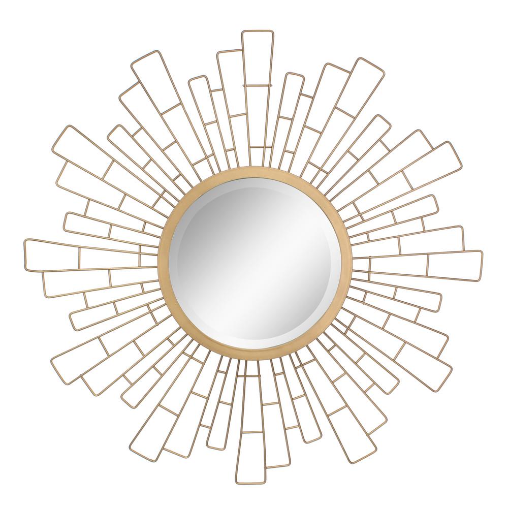 Stonebriar Collection Geometric Sunburst Gold Decorative Wall Mirror Stonebriar Collection Geometric Sunburst Gold Decorative Wall Mirror