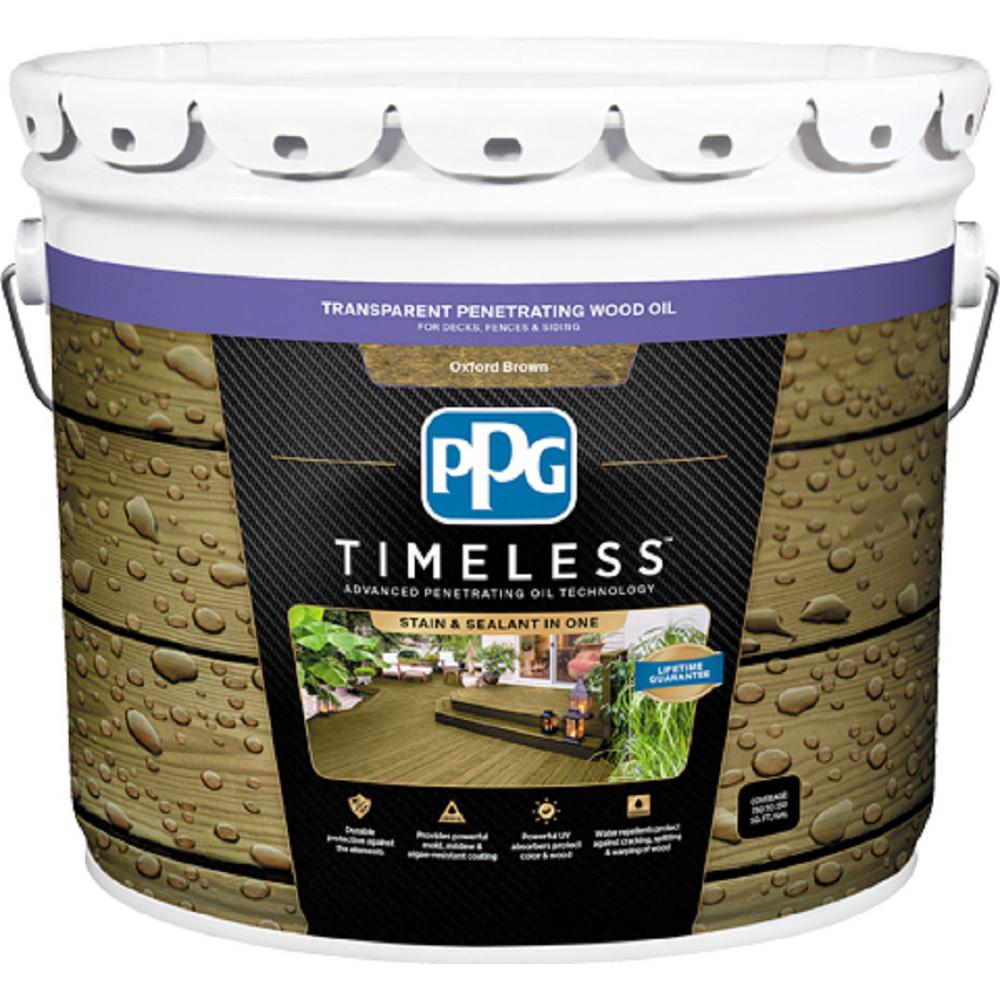 Oxford Brown Exterior Stain Sealers Paint The Home Depot Tpo 14 Oxford Brown Transpa Penetrating Wood Oil Exterior Stain Low Voc