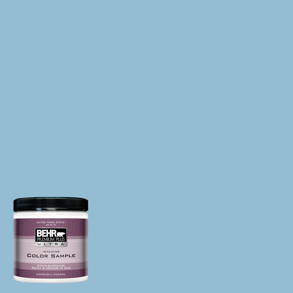 Behr Premium Plus Ultra 8 Oz M500 3 Blue Chalk Color Eggshell M500 3 Blue Chalk Color Eggshell Enamel