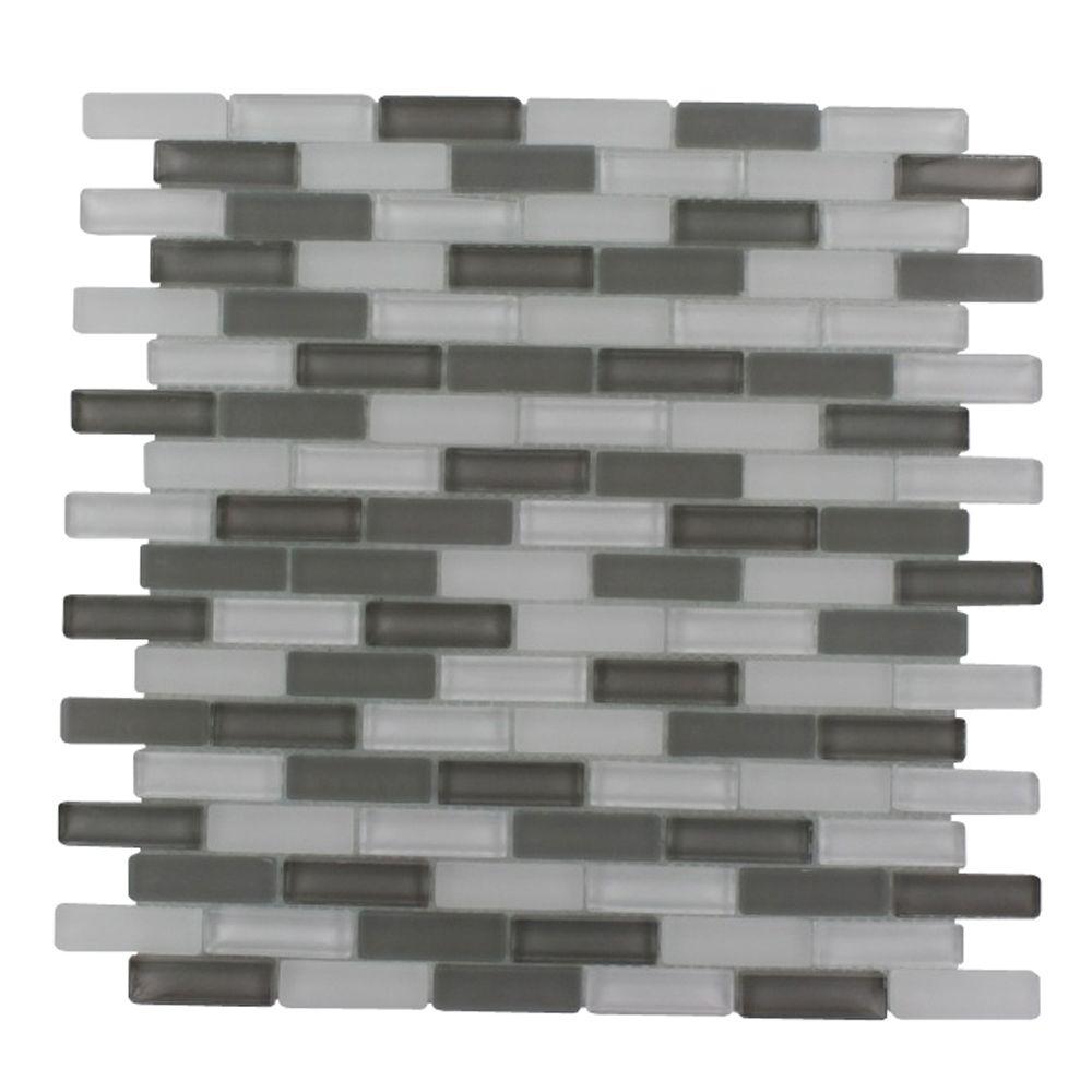 Splashback Tile Contempo Brooklyn Blend 12 in. x 12 in. x 8 mm Glass