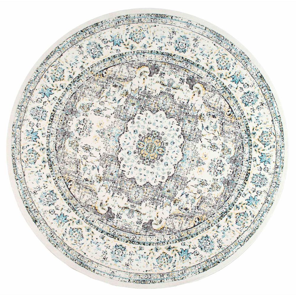 nuLOOM Verona Grey 5 ft. x 5 ft. Round Area Rug-RZBD07B-R505 - The Home