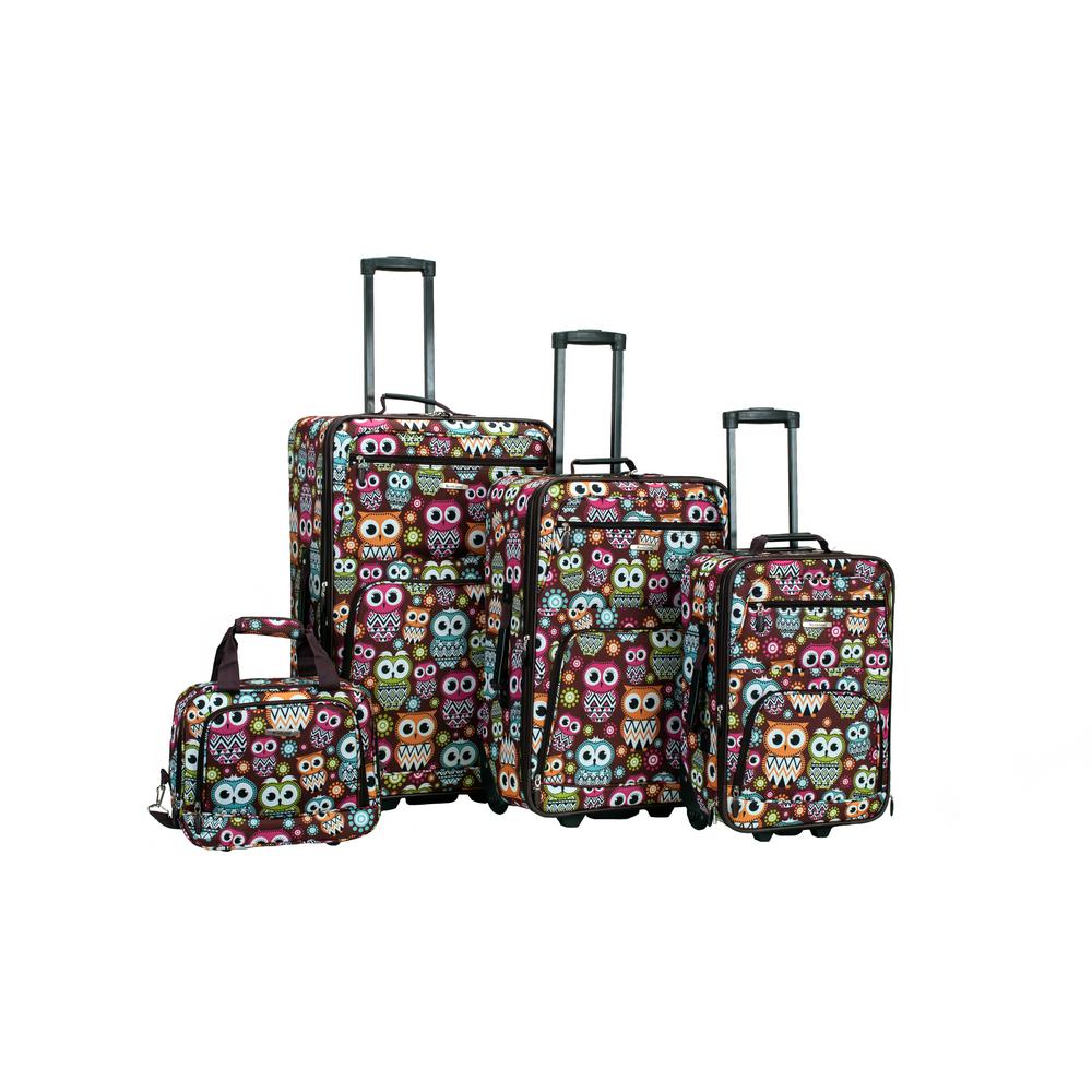 Rockland 4 Piece New Heart Luggage Set Newheart One Size Fox Luggage F125-NEWHEART