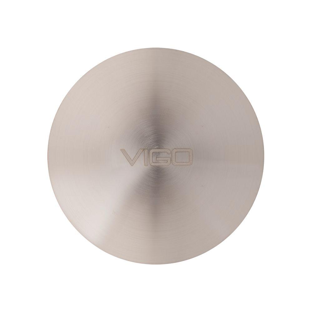 VIGO Vessel Bathroom Sink Pop-Up Drain and Mounting Ring in Brushed Nickel