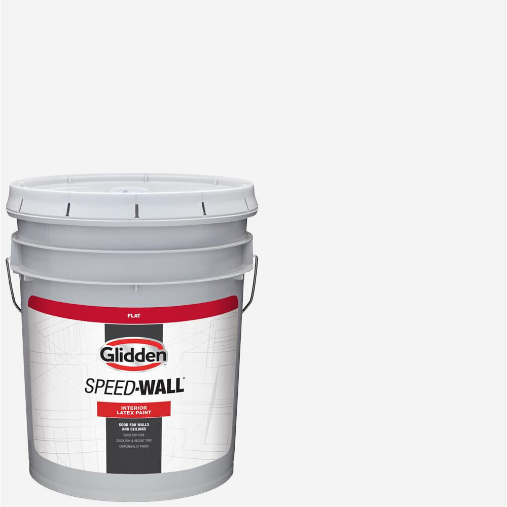 Glidden Professional 5 Gal Speedwall White Flat Interior Latex Paint
