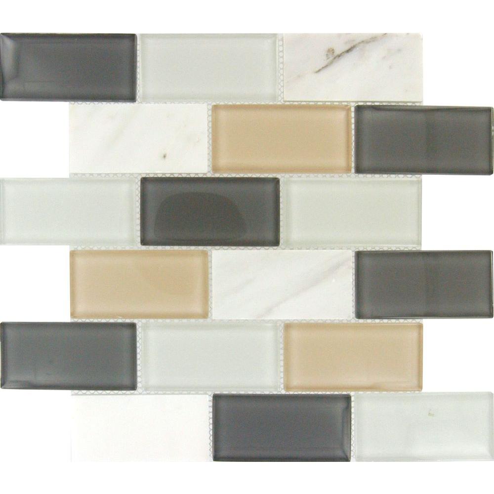 Msi Glacier Peak Subway 12 In X 8 Mm Gl And Stone Msi Glacier Peak Subway 12 In X 8 Mm Gl And Stone Mesh Mounted Mosaic Tile Smot Sglst Gp8m The Home Depot