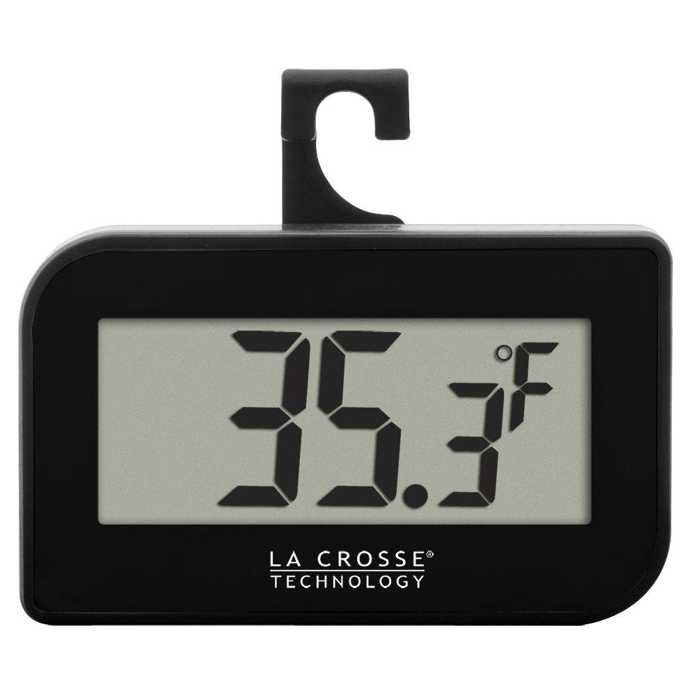 La Crosse Technology Small Black Digital Thermometer With Hook 314 La Crosse Technology Small Black Digital Thermometer With Hook