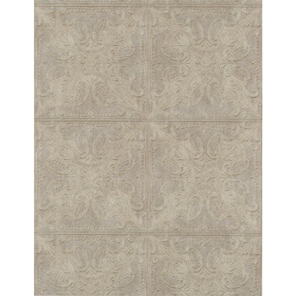 York Wallcoverings Weathered Finishes Tin Tile WallpaperPA131201 The