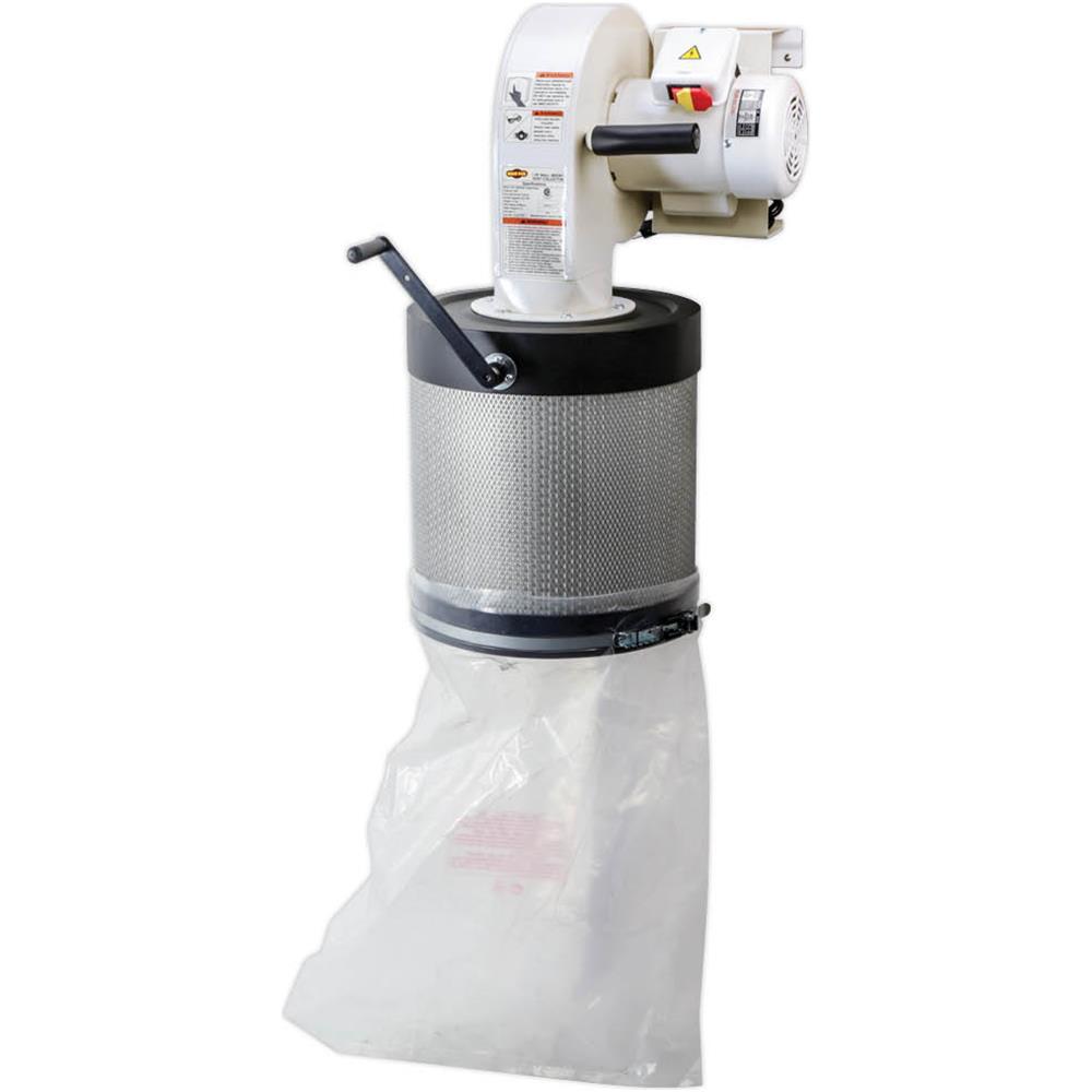 Shop Fox Wall-Mount Dust Collector with Canister-W1844 - The Home Depot