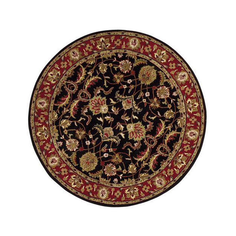 Home Decorators Collection Constantine Black 3 Ft 9 In Round Home Decorators Collection Constantine Black 3 Ft 9 In Round Area Rug 3151942210 The Depot