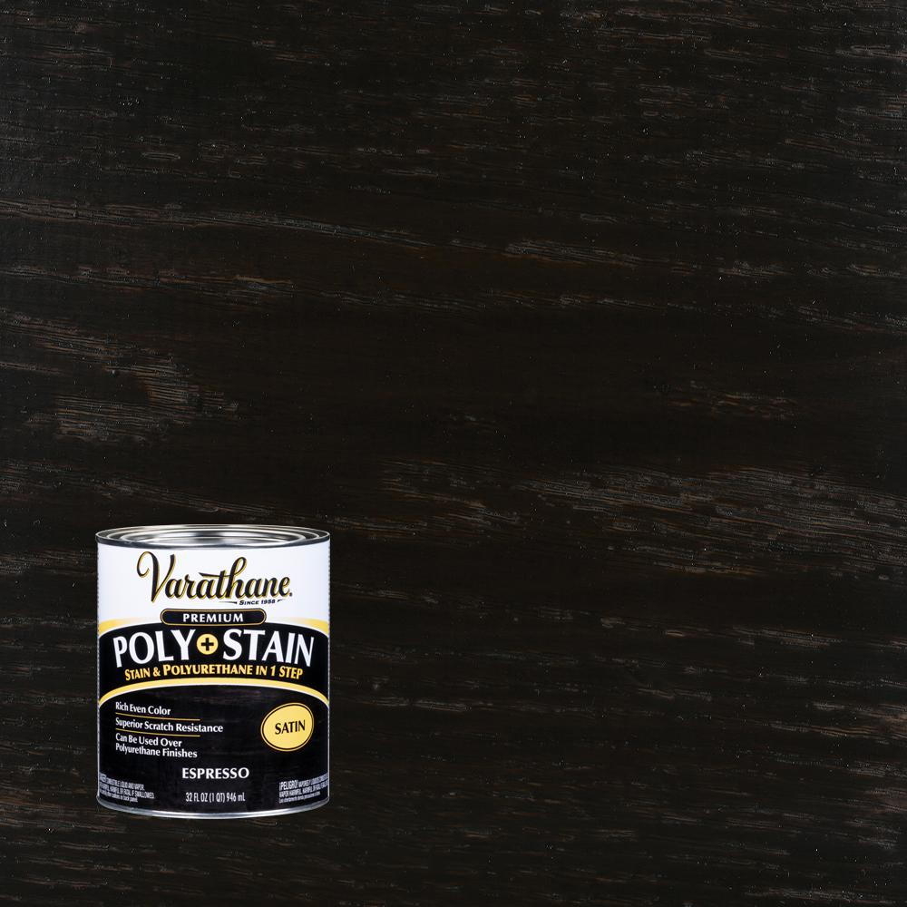Varathane 1 Qt Espresso Satin Oil Based Interior Stain And Polyurethane 2 Pack 339591 The Home Depot