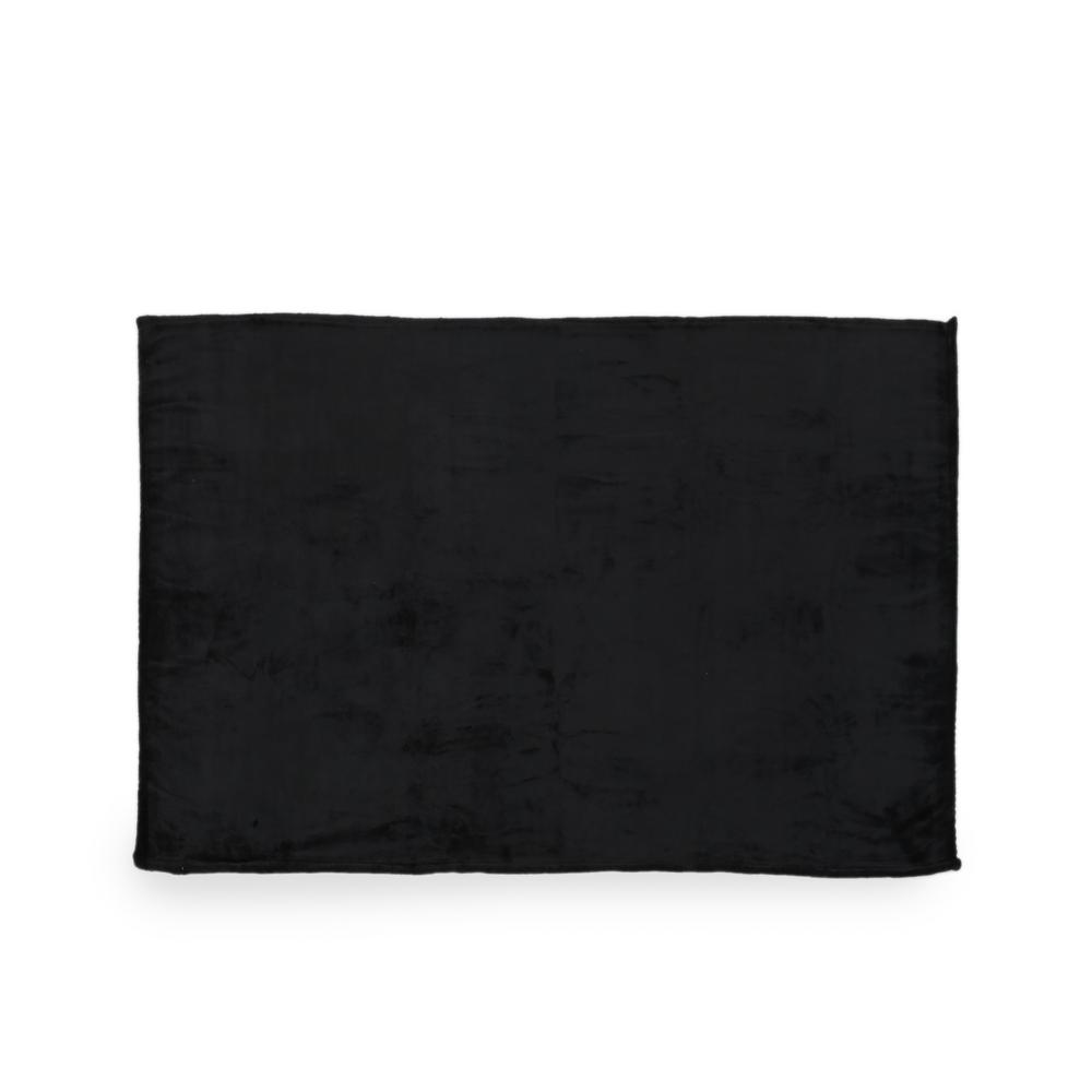 Noble House Alanton Black Flannel Throw Blanket 66224 The Home Depot