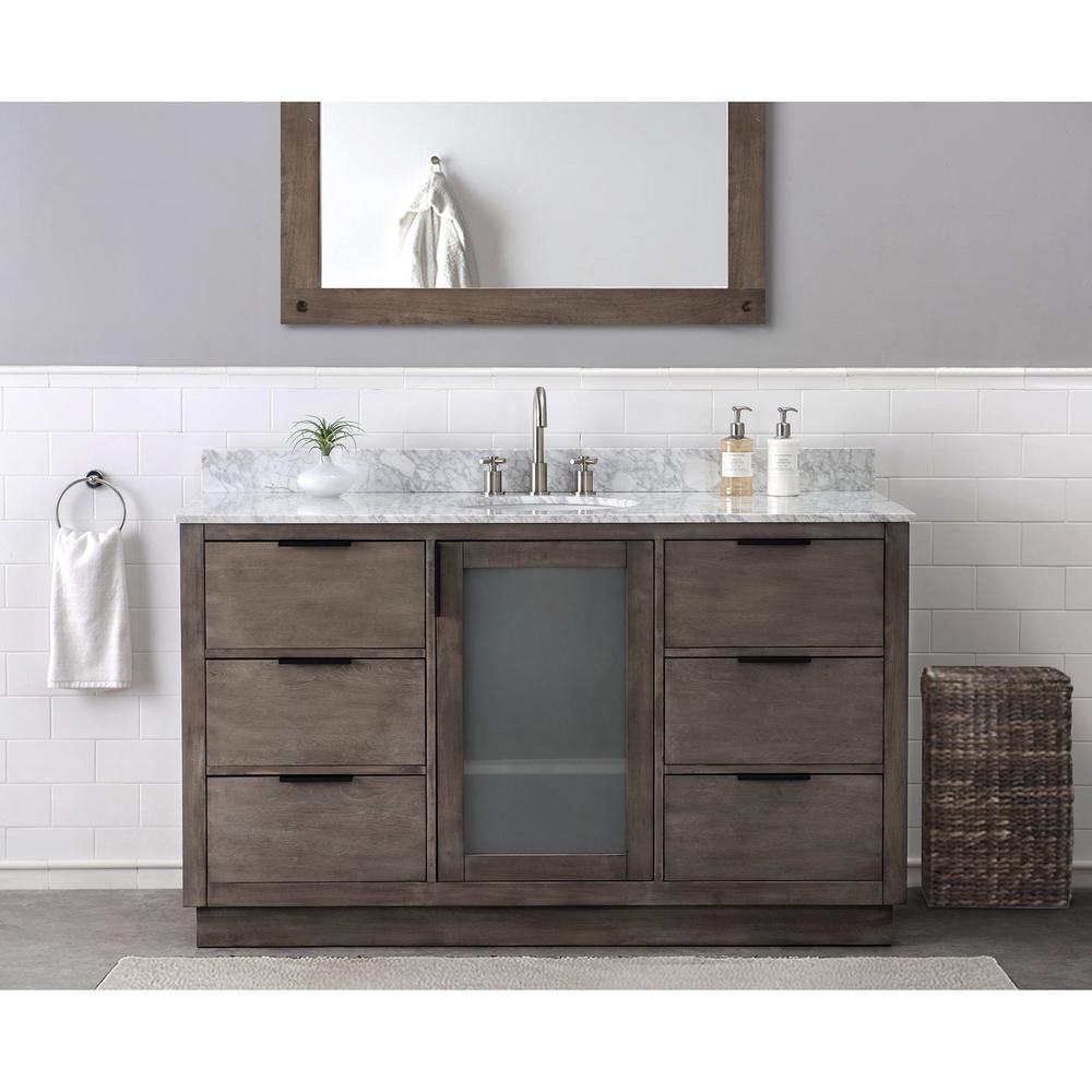 Sunjoy Aisha 60 in. W x 22.05 in. D x 35.75 in. H Ash Brown Bathroom